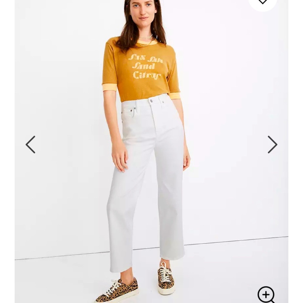 Madewell Slim Wide-leg Crop jeans in white 26